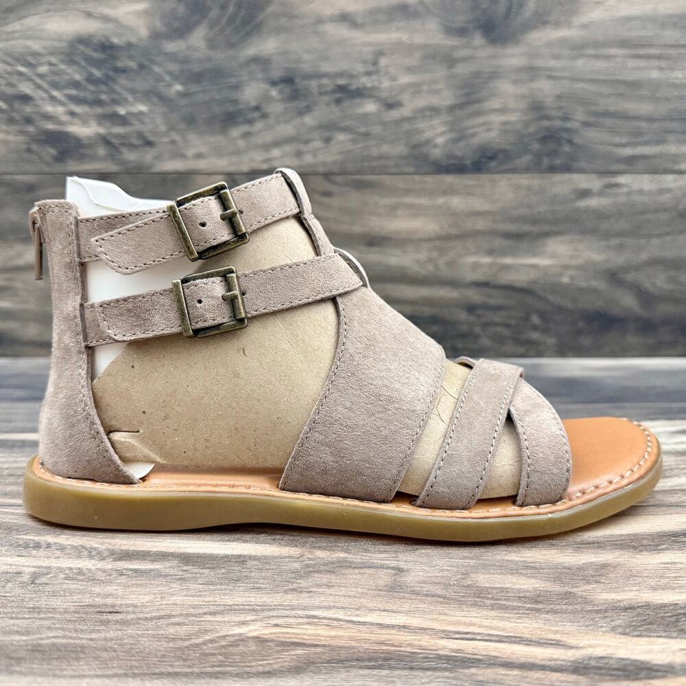 NIB BOC Born Dora 7M 37-38 Taupe Suede Gladiator Sandals - Picture 4 of 10